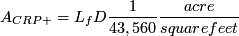 Formula for calculating snow catch area