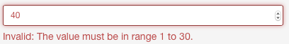 Example of a red-outlined validation warning